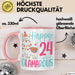 24er Geburtstag Tasse Geschenk Happy 24 And Glamarous Llama Alpaka Liebhaber Geschenkidee zum Geburtstag Rosa Trendation