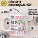Nur Verrückte Hier Komm Einhorn Wir Gehen Tasse Geschenk Spruch für Frauen Einhorn-Liebhaber Weiß Trendation