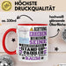 Stand-Up-Paddler Geschenk Tasse Lustiger Spruch Erheben Sie Sich Der Stand-Up-Paddler Betritt den Raum Rot Trendation