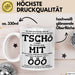 Büroarbeit Kollege Abschied Tasse Geschenk Lustige Geschenkidee Spruch Tschö Weiß Trendation