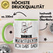 Geschenk für Musikstudentin Tasse Lustige Geschenkidee Geburtstag Ich Bin Musikstudentin Ich Darf Das Grün Trendation