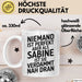 Sabine Tasse Geschenk Niemand Ist Perfekt Sabine Verdammt Nah Dran Geschenkidee Weiß Trendation