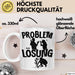 Gärtner Tasse Geschenk für Hobbygärtner Landschaftsgärtner Männer Geschenkidee Problem und Lösung Gartenarbeit Weiß Trendation