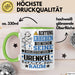 Urenkel Geschenk Tasse Lustiger Spruch Erheben Sie Sich Der Urenkel Betritt den Raum Grün Trendation