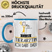 Geschenk für Tierärztin Tasse Lustige Geschenkidee Geburtstag Ich Bin Tierärztin Ich Darf Das Blau Trendation
