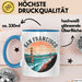 Francisco Kalifornien USA Tasse Geschenk Lustige Geschenkidee Spruch Blau Trendation