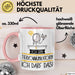 Geschenk für Tierkommunikatorin Tasse Lustige Geschenkidee Geburtstag Ich Bin Tierkommunikatorin Ich Darf Das Rosa Trendation