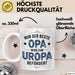 Opa Großvater Tasse Geschenk Lustige Geschenkidee Spruch Nur Der Beste Opa Wird Zum Uropa Befördert Weiß Trendation