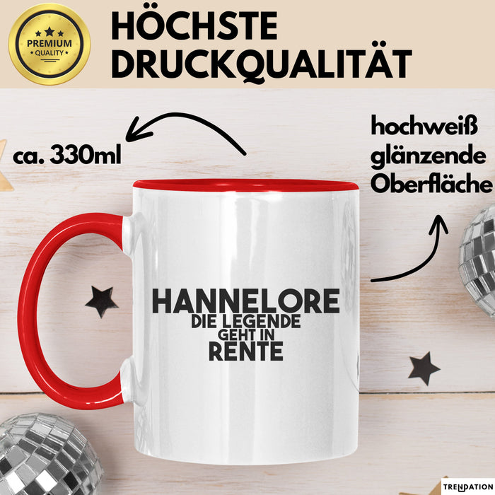 Hannelore Tasse Hannelore – Die Legende Geht In Rente Geschenk
