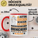 Bogenschießer Geschenk Tasse Lustiger Spruch Erheben Sie Sich Der Bogenschießer Betritt den Raum Rot Trendation