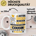 Cousin Geschenk Tasse Lustiger Spruch Erheben Sie Sich Der Cousin Betritt den Raum Weiß Trendation