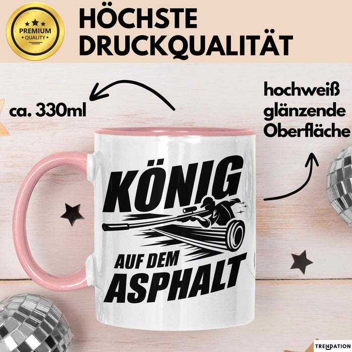 Stockschießen Tasse Geschenkidee König Auf Der Strasse Rosa Trendation