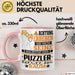 Puzzler Geschenk Tasse Lustiger Spruch Erheben Sie Sich Der Puzzler Betritt den Raum Rosa Trendation