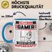 Gamer Tasse Geschenk für Gamer Geburtstag Lustiger Spruch Kaffee-Becher Was Ist Deine Superkraft Blau Trendation