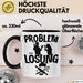 Backen Tasse Geschenk für Bäcker Männer Geschenkidee Problem und Lösung Backen Kochen Schwarz Trendation