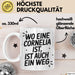 Cornelia Tasse Geschenk Wo Eine Cornelia Ist Ist Auch Ein Weg Geschenkidee Becher mit Name Weiß Trendation