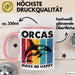 Orcas Tasse Geschenk Wale Wal Liebhaber Geschenkidee Retro Becher Rosa Trendation
