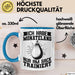 Boxer Tasse Geschen Ich Habe Monatelang Nur Am Sack Trainiert Box-Lehrer Boxer Kampfsport Becher Blau Trendation