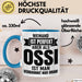 Ossi Geschenk Tasse Ostdeutschland Ossi Geschenkidee Niemand Ist Perfekt Aber Als Ossi Ist Man Verdammt Nah Dran Dresden Leipzig Kaffee-Becher Blau Trendation