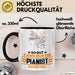 Pianist Geschenk Tasse So Gut Kann Nur Ein Pianist Aussehen Geschenkidee Kaffee-Becher Schwarz Trendation