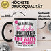 Lustige Tasse Geschenk Hübsche Tochter Waffe Schaufel Spruch Schwarz Trendation
