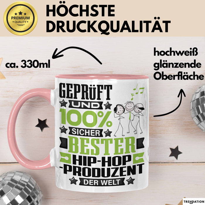 Hip-Hop-Produzent Geschenk Lustiger Spruch für Hip-Hop-Produzent Geschenkidee Bester Hip-Hop-Produzent Der Welt Rosa Trendation