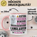 Langläufer Geschenk Tasse Lustiger Spruch Erheben Sie Sich Der Langläufer Betritt den Raum Rosa Trendation