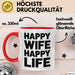 Ehefrau Ehefrauen Ehemänner Sarkasmus Tasse Becher Geschenk Lustige Geschenkidee Spruch Glückliche Frau Glückliches Leben Rot Trendation