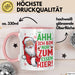 Weihnachtsmann Tasse Geschenk Ähh Ich Bin Nur Zum Essen Hier Weihnachtszeit Geschenkidee Kaffee-Becher Rosa Trendation