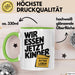 Deutschlehrer Unterricht Tasse Geschenk Lustige Geschenkidee Spruch "Wir Essen Jetzt Kinder" Satzzeichen Retten Leben Grün Trendation