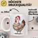 Huhn Weihnachtsfeier Tasse Geschenk Lustige Geschenkidee Spruch Weiß Trendation