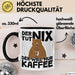 Kaffee-Liebhaber Geschenk Tasse Geschenkidee für Kollegen Der Tut Nix Der Will Nur Kaffee trinken Schwarz Trendation