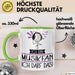 Geschenk für Musikfan Tasse Lustige Geschenkidee Geburtstag Ich Bin Musikfan Ich Darf Das Grün Trendation