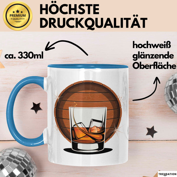 Whiskey Kenner Tasse Geschenk Lustige Geschenkidee Spruch Für Whiskey Fans Blau Trendation