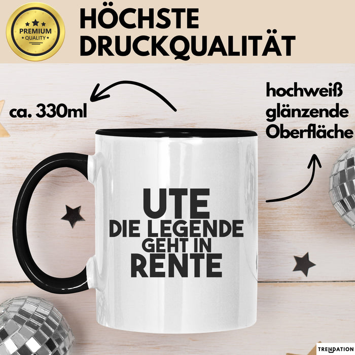 Ute Tasse Ute – Die Legende Geht In Rente Geschenk