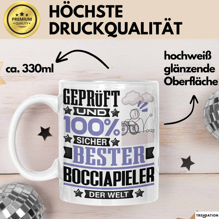 Bocciapieler Geschenk Lustiger Spruch für Bocciapieler Geschenkidee Bester Bocciapieler Der Welt Weiß Trendation