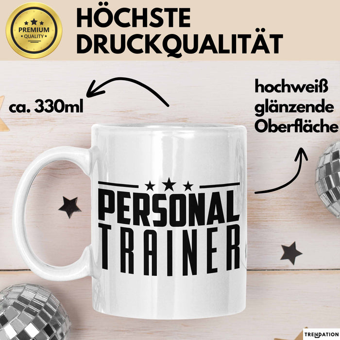 Personal-Trainer Tasse Geschenk Bester Personaltrainer Geschenkidee Spruch Weiß Trendation