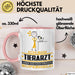 Tierarzt Geschenk Tasse Ich Bin Tierarzt Aber Sag Doch Einfach Superheld Lustige Geschenkdiee für Tierarzt Kaffee-Becher Rosa Trendation