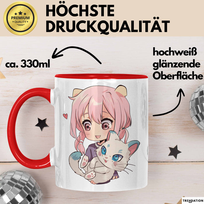 Anime Tasse Geschenk Grafik Rot Trendation