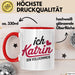 Katrin Tasse Geschenk Ich Bin Vollkommen Katrin Geschenkidee Geburtstag Rot Trendation
