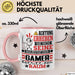 Gamer Geschenk Tasse Lustiger Spruch Erheben Sie Sich Der Gamer Betritt den Raum Rosa Trendation