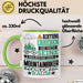 Mountainbiker Geschenk Tasse Lustiger Spruch Erheben Sie Sich Der Mountainbiker Betritt den Raum Grün Trendation
