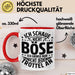 Lustiger Spruch Tasse Humor Sarkasmus Ich Schaue Nicht Böse Ich Grinse Nicht Nur Jeden Trottel An Kaffee-Becher Rot Trendation
