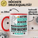 Tierforscher Geschenk Tasse Lustiger Spruch Erheben Sie Sich Der Tierforscher Betritt den Raum Rot Trendation