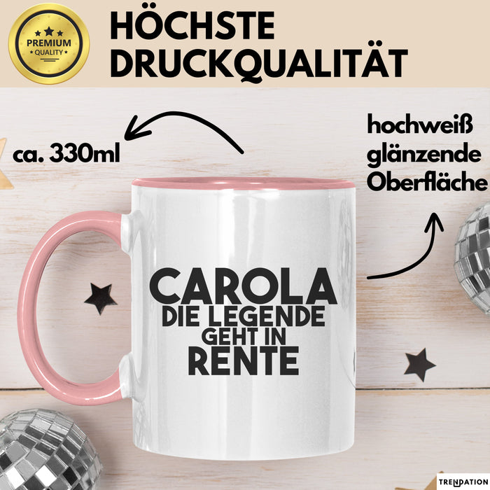 Carola Tasse Carola – Die Legende Geht In Rente Geschenk