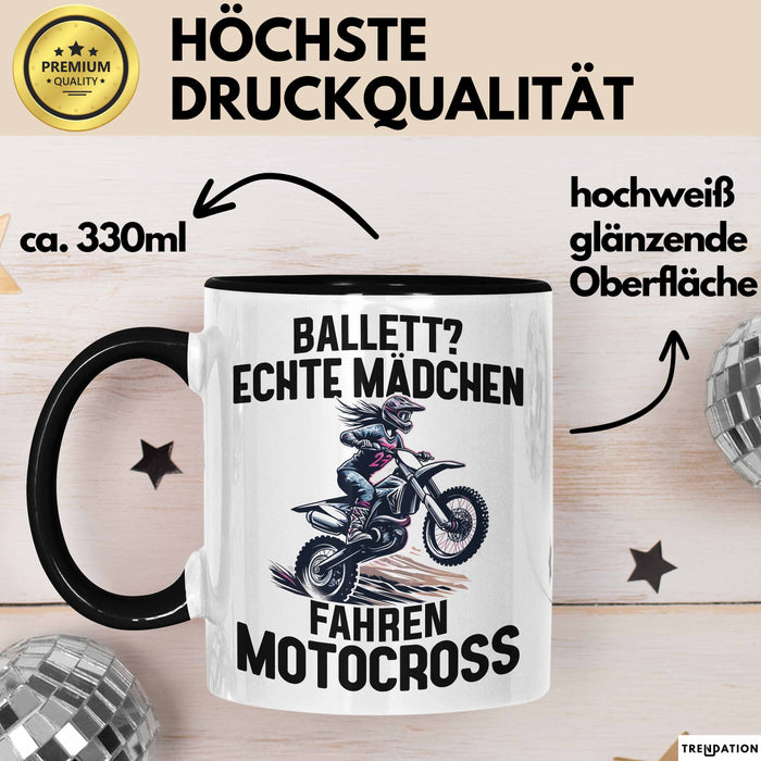 Motorcross Tasse Geschenk Ballett Echte Mädchen Fahren Motocross Trendation