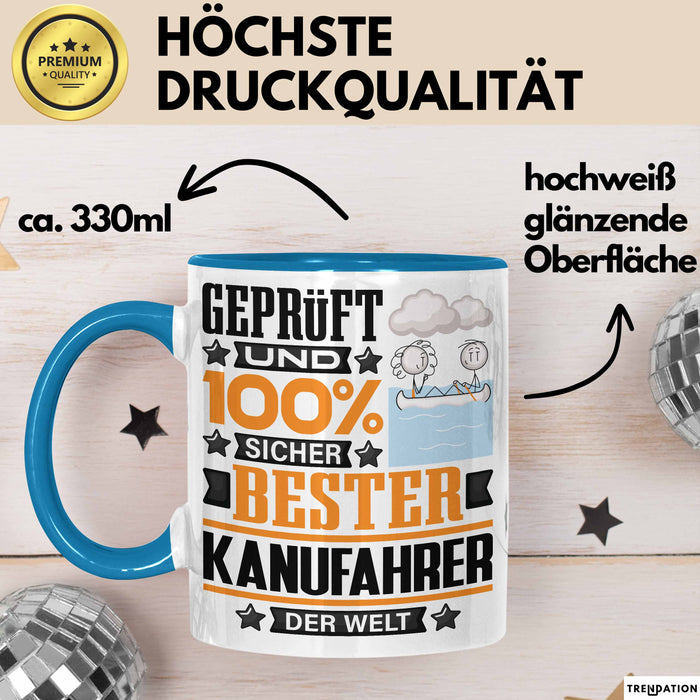 Kanufahrer Geschenk Lustiger Spruch für Kanufahrer Geschenkidee Bester Kanufahrer Der Welt Blau Trendation