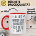 Brigitte Tasse Geschenk Alles Ist Gut Brigitte Ist Jetz Da Geschenkidee Becher mit Name Rot Trendation