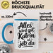 Katrin Tasse Geschenk Alles Ist Gut Katrin Ist Jetz Da Geschenkidee Becher mit Name Blau Trendation