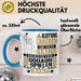 Squash-Spieler Geschenk Tasse Lustiger Spruch Erheben Sie Sich Der Squash-Spieler Betritt den Raum Blau Trendation